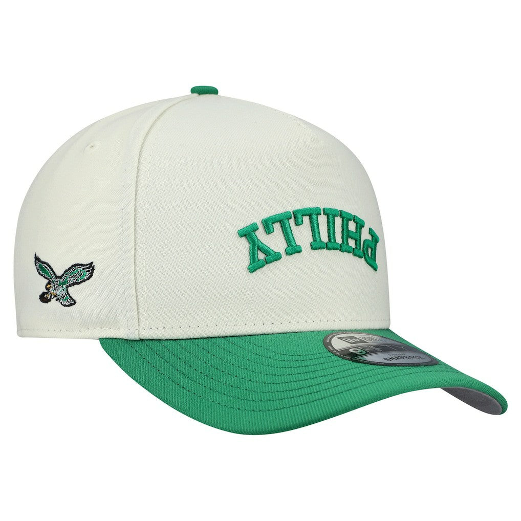 Philadelphia Eagles New Era Upside Down 9FIFTY A-Frame Snapback Hat - Cream outlet