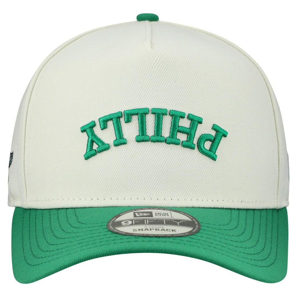 Philadelphia Eagles New Era Upside Down 9FIFTY A-Frame Snapback Hat - Cream outlet