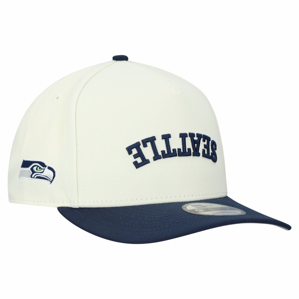 Seattle Seahawks New Era Upside Down 9FIFTY A-Frame Snapback Hat - Cream outlet