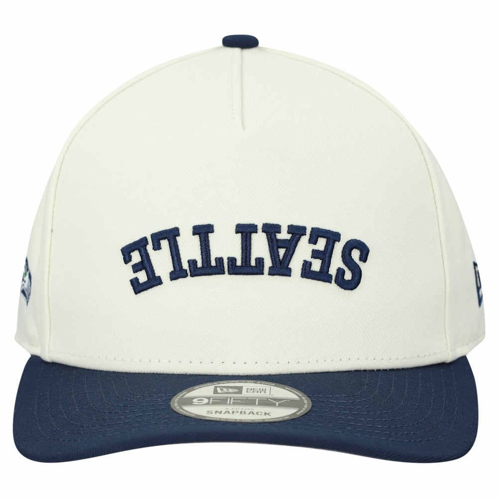 Seattle Seahawks New Era Upside Down 9FIFTY A-Frame Snapback Hat - Cream outlet