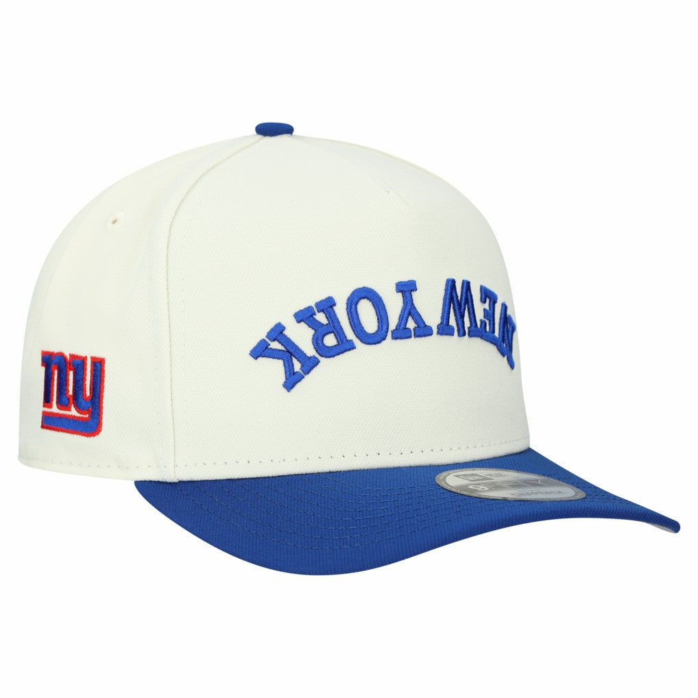 New York Giants New Era Upside Down 9FIFTY A-Frame Snapback Hat - Cream outlet