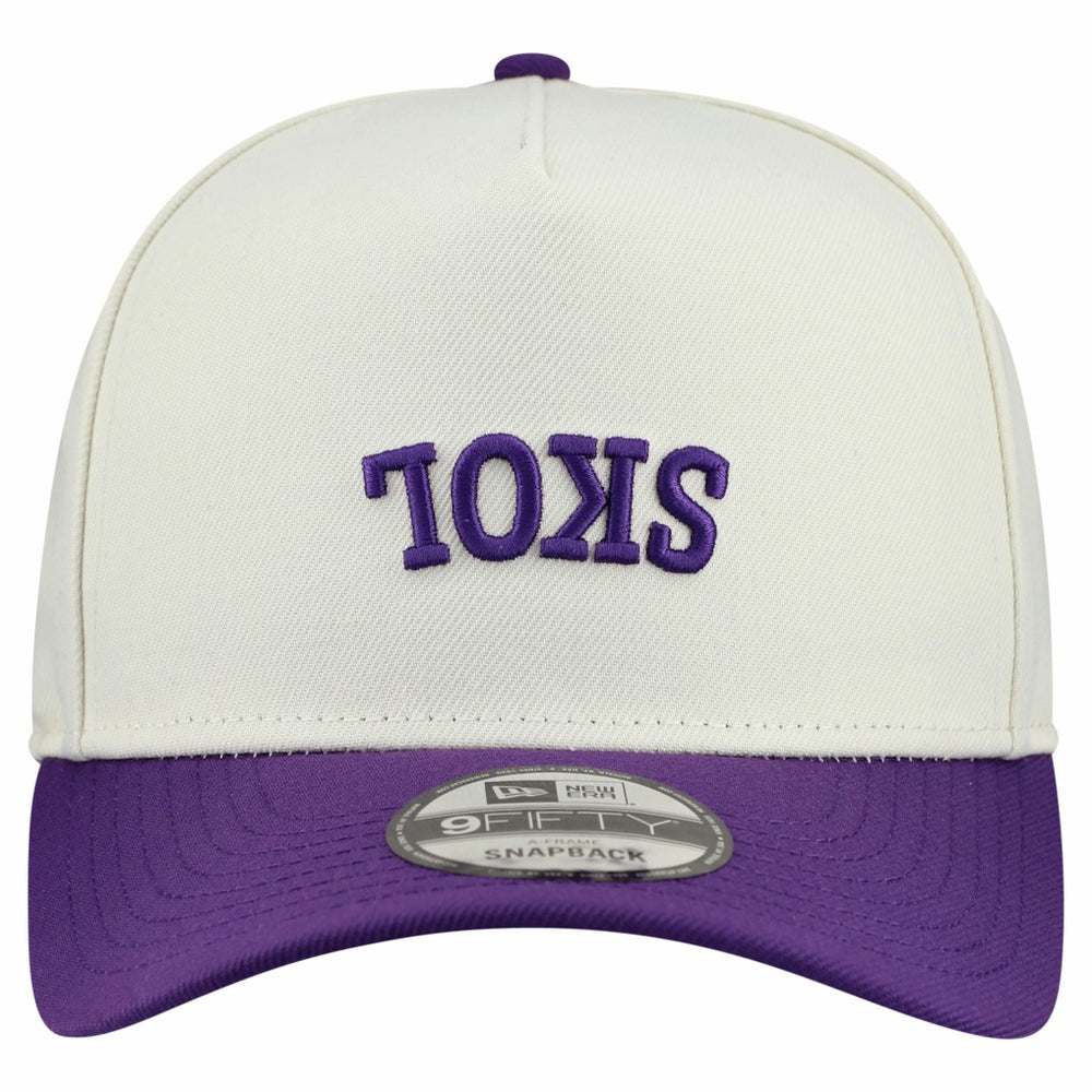 Minnesota Vikings New Era Upside Down 9FIFTY A-Frame Snapback Hat - Cream sale