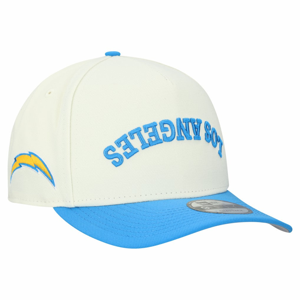 Los Angeles Chargers New Era Upside Down 9FIFTY A-Frame Snapback Hat - Cream discount