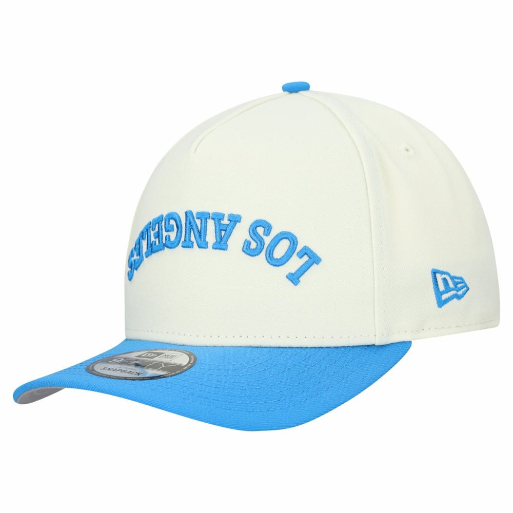 Los Angeles Chargers New Era Upside Down 9FIFTY A-Frame Snapback Hat - Cream discount