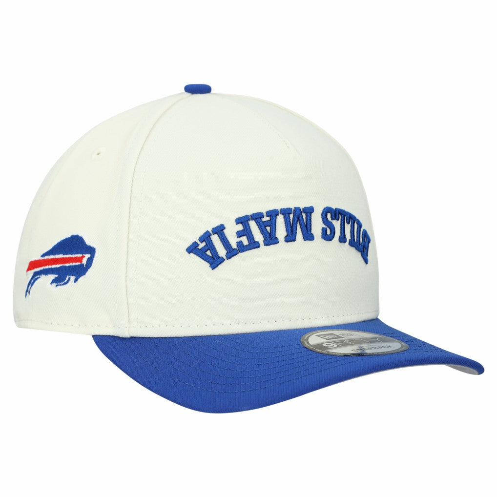 Buffalo Bills New Era Upside Down 9FIFTY A-Frame Snapback Hat - Cream sale