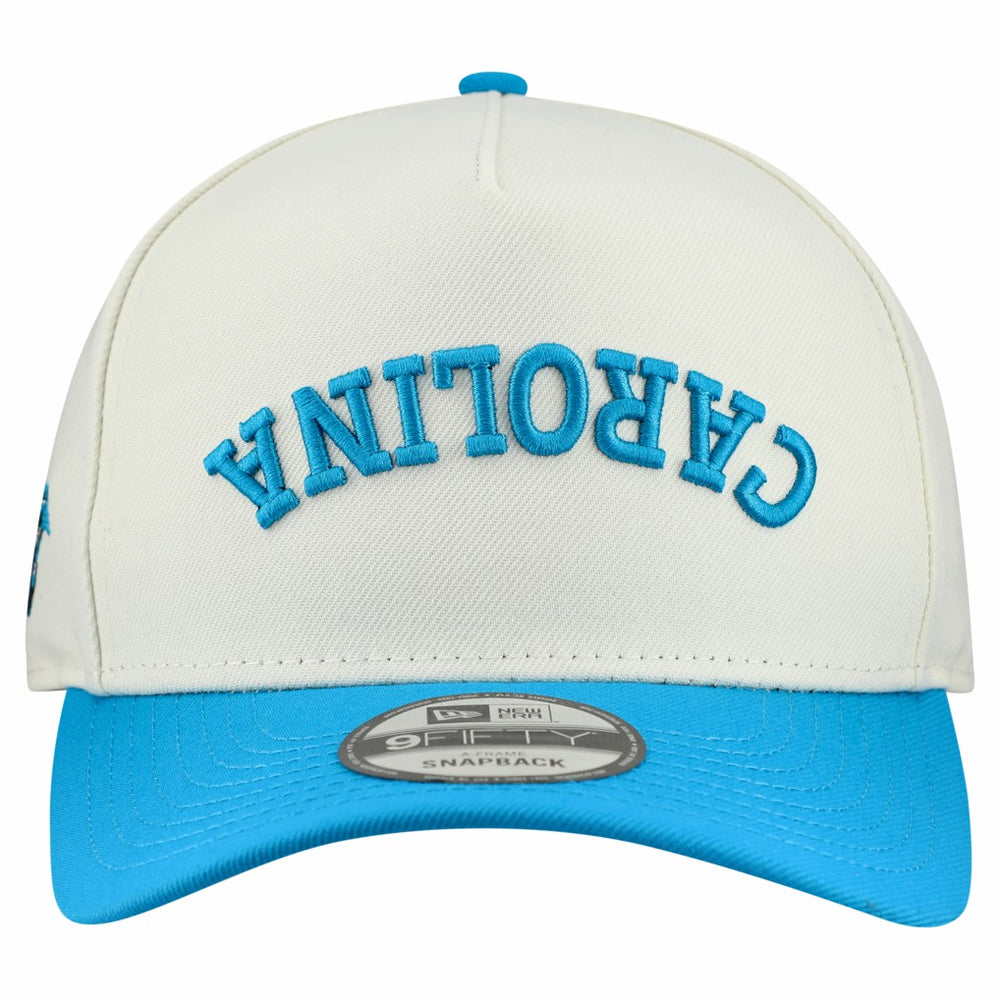 Carolina Panthers New Era Upside Down 9FIFTY A-Frame Snapback Hat - Cream sale