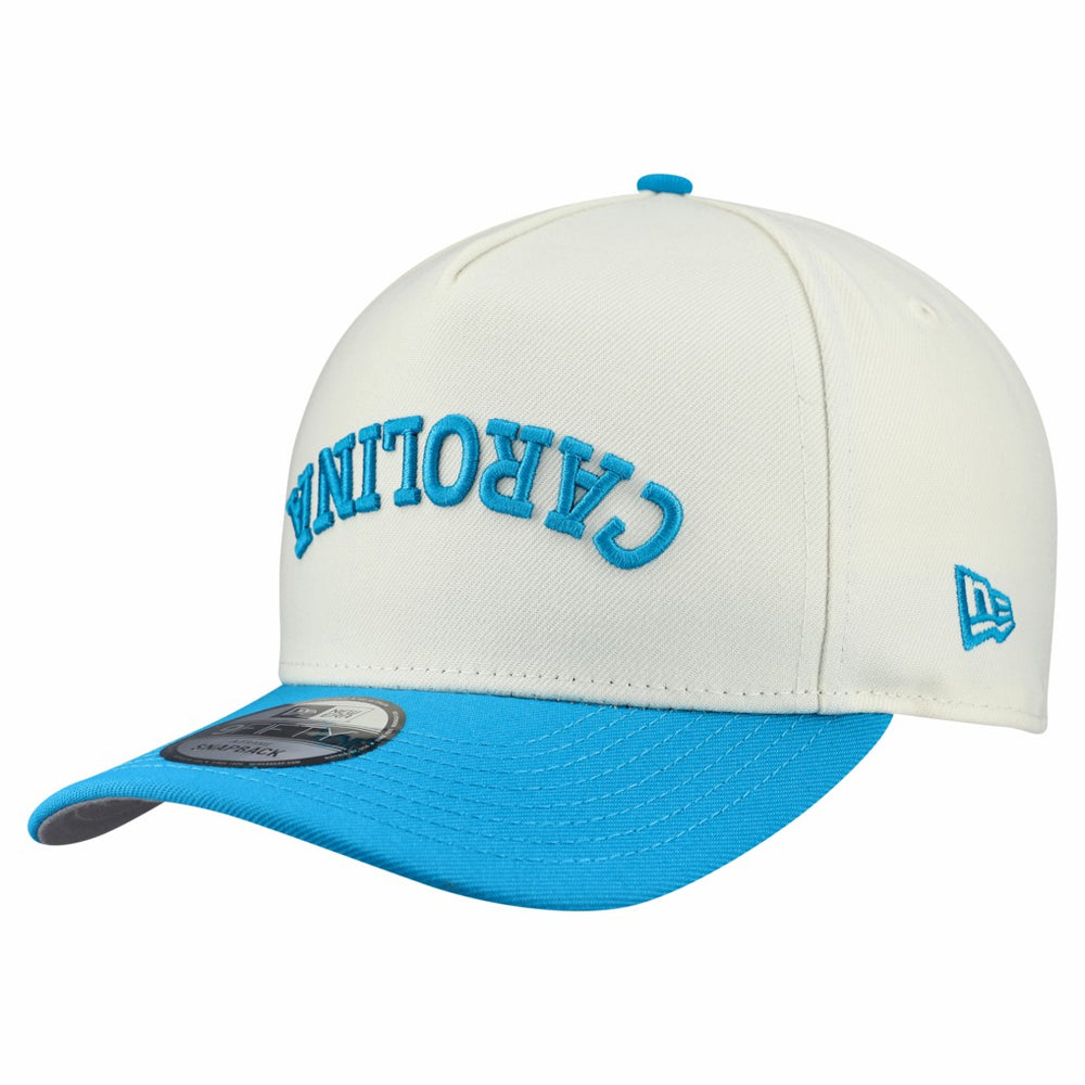 Carolina Panthers New Era Upside Down 9FIFTY A-Frame Snapback Hat - Cream sale