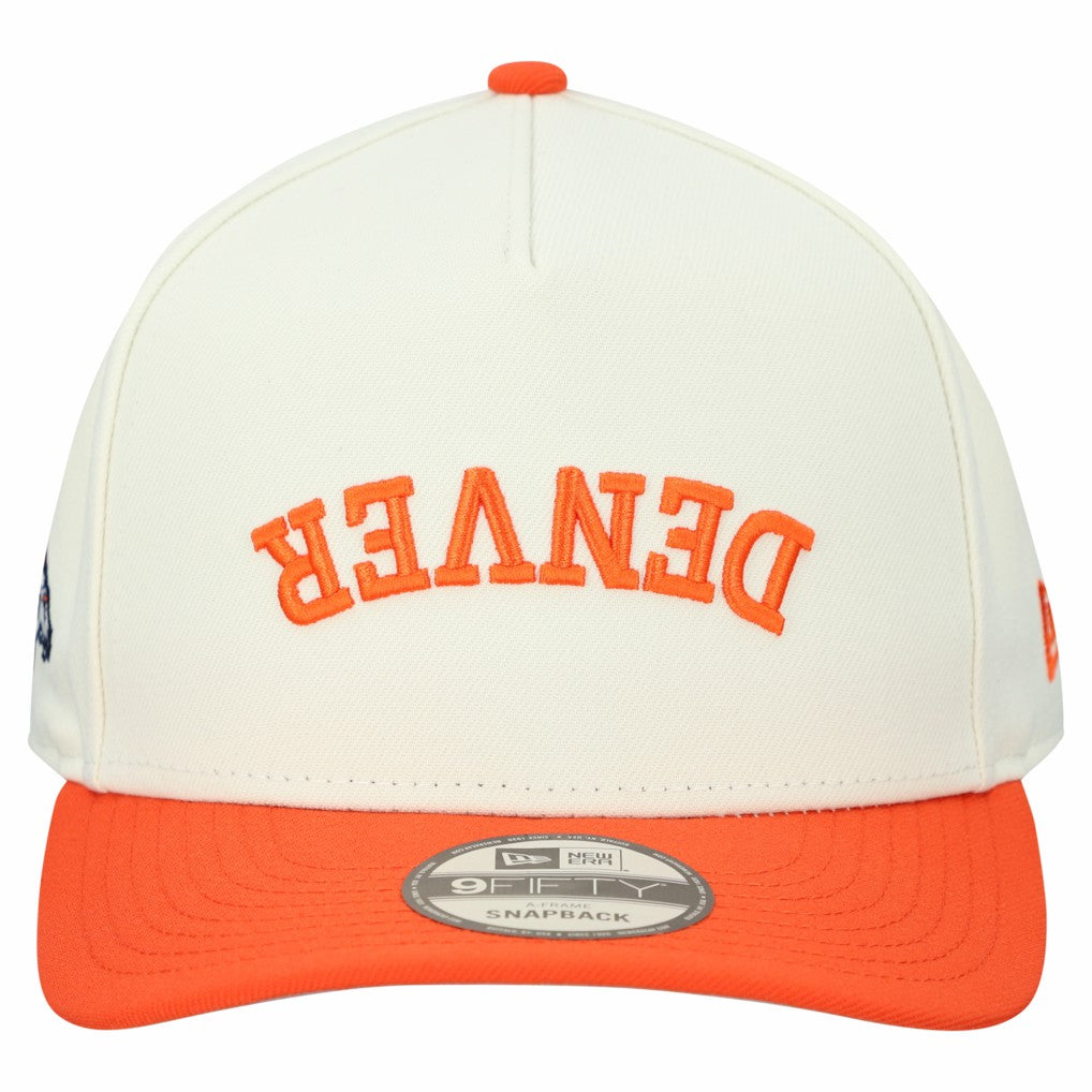 Denver Broncos New Era Upside Down 9FIFTY A-Frame Snapback Hat - Cream discount