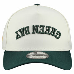 Green Bay Packers New Era Upside Down 9FIFTY A-Frame Snapback Hat - Cream outlet