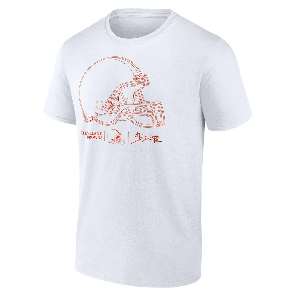 Shedeur Sanders Cleveland Browns Outline Player T-Shirt - White outlet