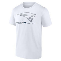Drake Maye New England Patriots Outline Player T-Shirt - White sale