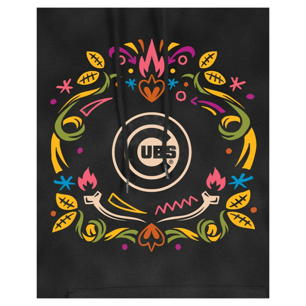 Chicago Cubs Women's Día de Muertos Mineral Wash Hoodie Sweatshirt - Black | New Era