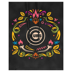 Chicago Cubs Women's Día de Muertos Mineral Wash Hoodie Sweatshirt - Black | New Era