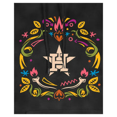 Houston Astros Women's Día de Muertos Mineral Wash Hoodie Sweatshirt - Black | New Era