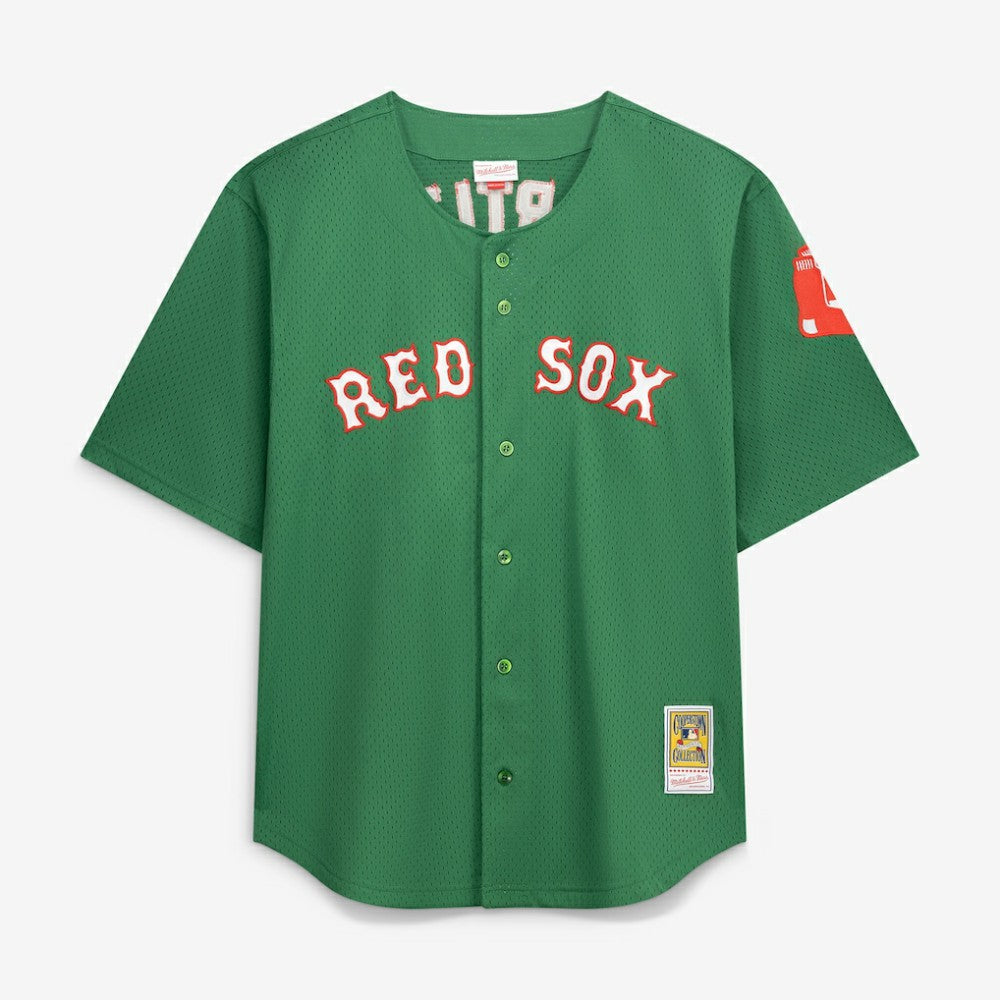 David Ortiz Boston Red Sox Big & Tall Cooperstown Collection Mesh Batting Practice Jersey - Kelly Green | Mitchell & Ness
