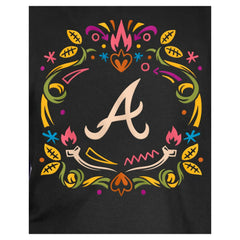 Atlanta Braves Youth Día de los Muertos T-Shirt - Black | New Era