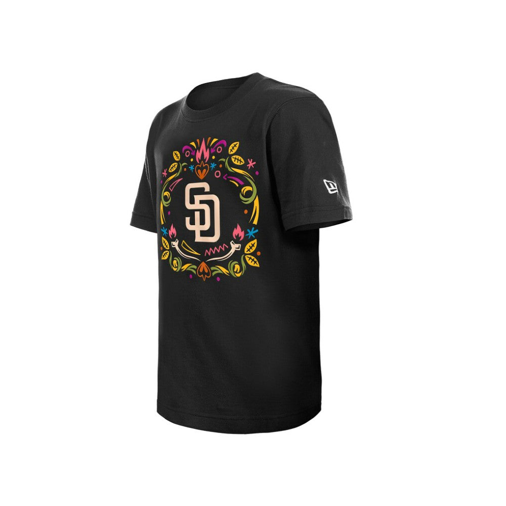 San Diego Padres Youth Día de los Muertos T-Shirt - Black | New Era