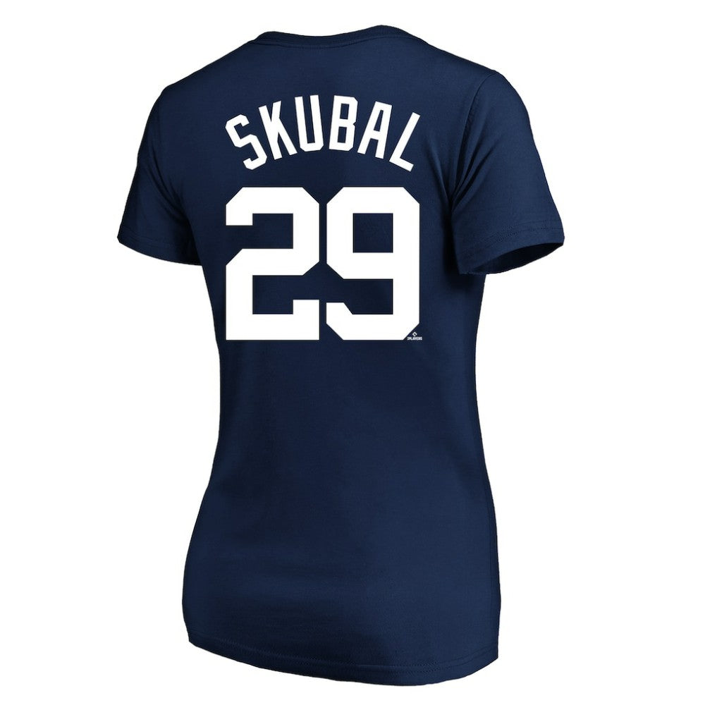 Tarik Skubal Detroit Tigers Profile Women's Plus Size Name & Number V-Neck T-Shirt - Navy
