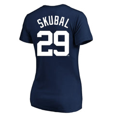 Tarik Skubal Detroit Tigers Profile Women's Plus Size Name & Number V-Neck T-Shirt - Navy