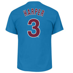 Bryce Harper Philadelphia Phillies Profile Big & Tall Player Name & Number T-Shirt - Light Blue