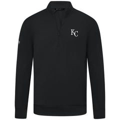 Kansas City Royals Levelwear Upright Insignia Tri-Blend Quarter-Zip Pullover - Black