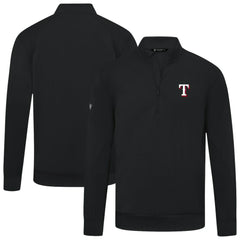 Texas Rangers Levelwear Upright Insignia Tri-Blend Quarter-Zip Pullover - Black