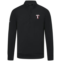 Texas Rangers Levelwear Upright Insignia Tri-Blend Quarter-Zip Pullover - Black