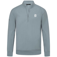 Detroit Tigers Levelwear Upright Insignia Tri-Blend Quarter-Zip Pullover - Gray
