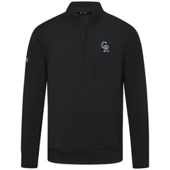 Colorado Rockies Levelwear Upright Insignia Tri-Blend Quarter-Zip Pullover - Black
