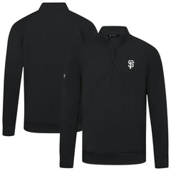 San Francisco Giants Levelwear Upright Insignia Tri-Blend Quarter-Zip Pullover - Black
