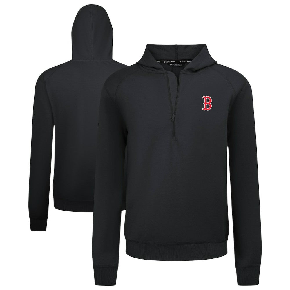 Boston Red Sox Levelwear Technic Insignia Quarter-Zip Hoodie - Black