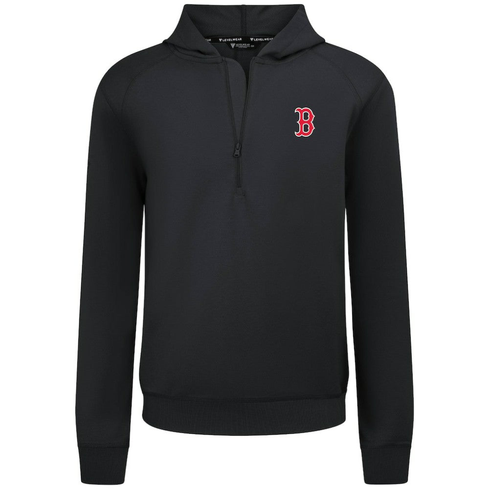 Boston Red Sox Levelwear Technic Insignia Quarter-Zip Hoodie - Black