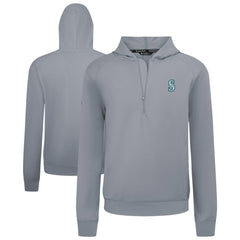 Seattle Mariners Levelwear Technic Insignia Quarter-Zip Hoodie - Gray