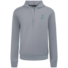 Seattle Mariners Levelwear Technic Insignia Quarter-Zip Hoodie - Gray