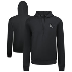 Kansas City Royals Levelwear Technic Insignia Quarter-Zip Hoodie - Black
