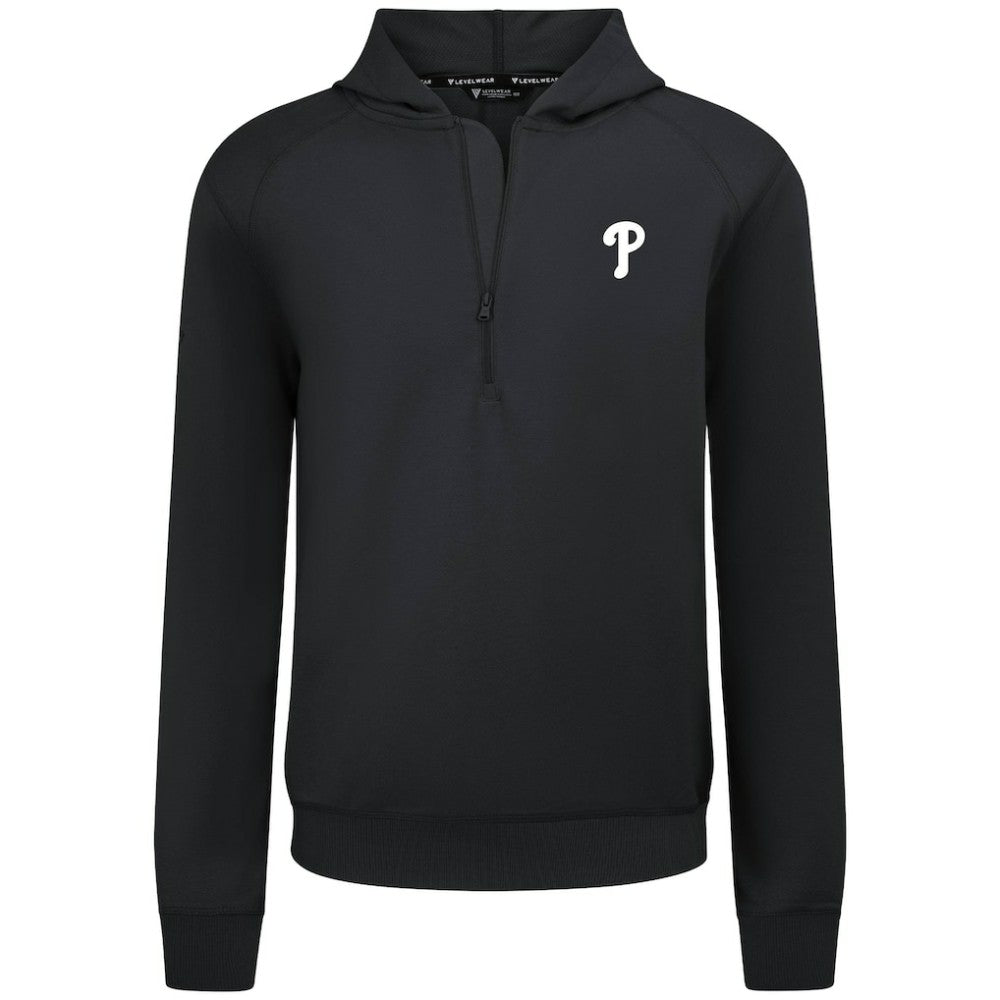 Philadelphia Phillies Levelwear Technic Insignia Quarter-Zip Hoodie - Black