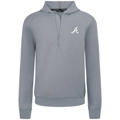 Atlanta Braves Levelwear Technic Insignia Quarter-Zip Hoodie - Gray