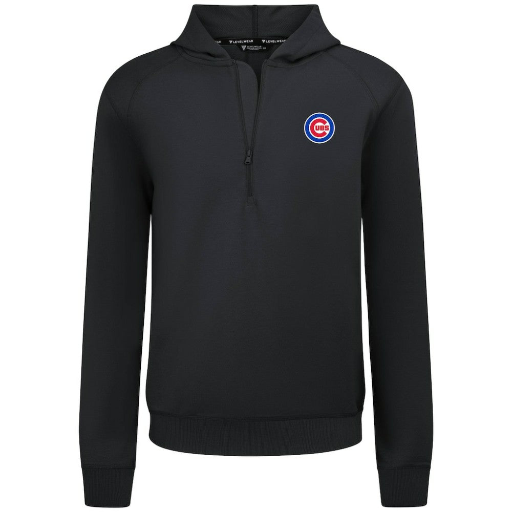 Chicago Cubs Levelwear Technic Insignia Quarter-Zip Hoodie - Black