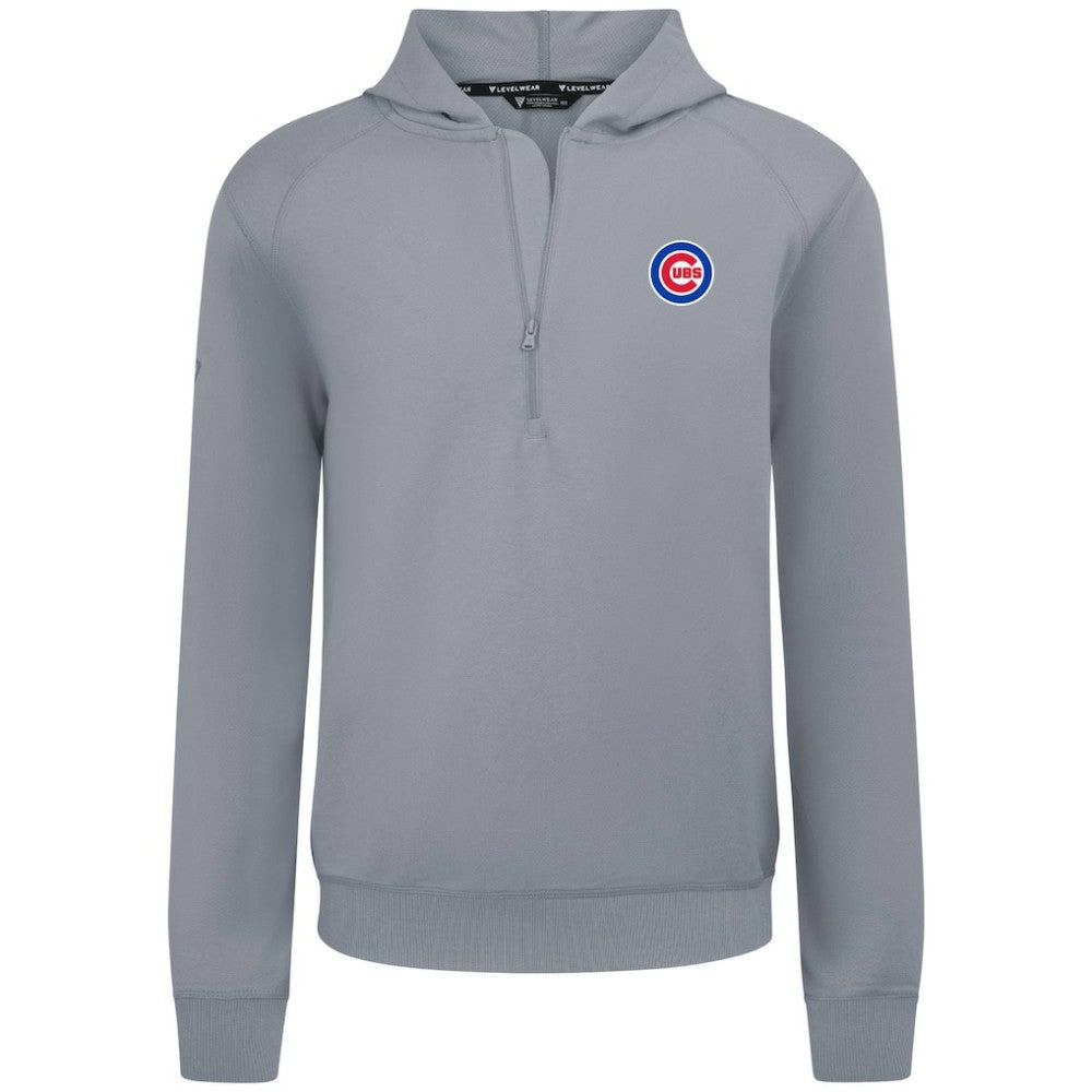 Chicago Cubs Levelwear Technic Insignia Quarter-Zip Hoodie - Gray