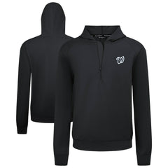 Washington Nationals Levelwear Technic Insignia Quarter-Zip Hoodie - Black