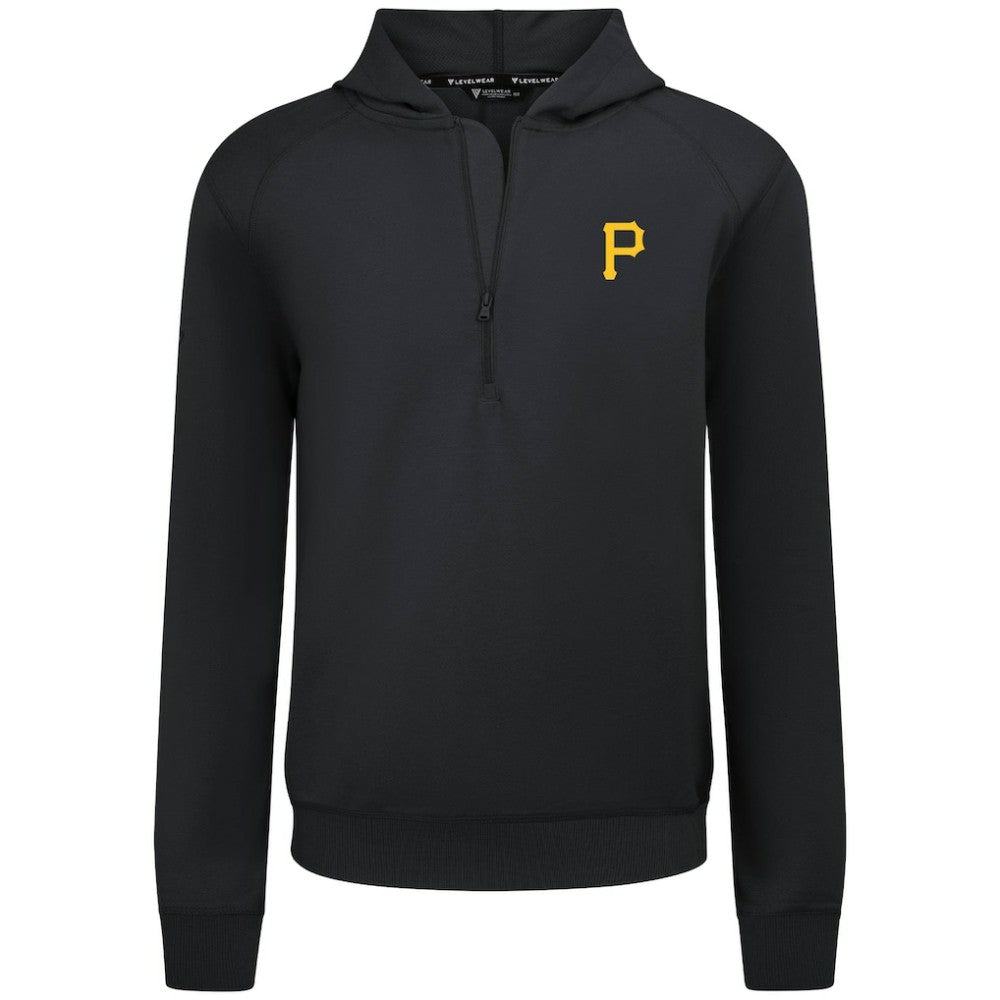 Pittsburgh Pirates Levelwear Technic Insignia Quarter-Zip Hoodie - Black