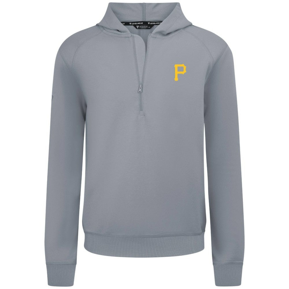 Pittsburgh Pirates Levelwear Technic Insignia Quarter-Zip Hoodie - Gray
