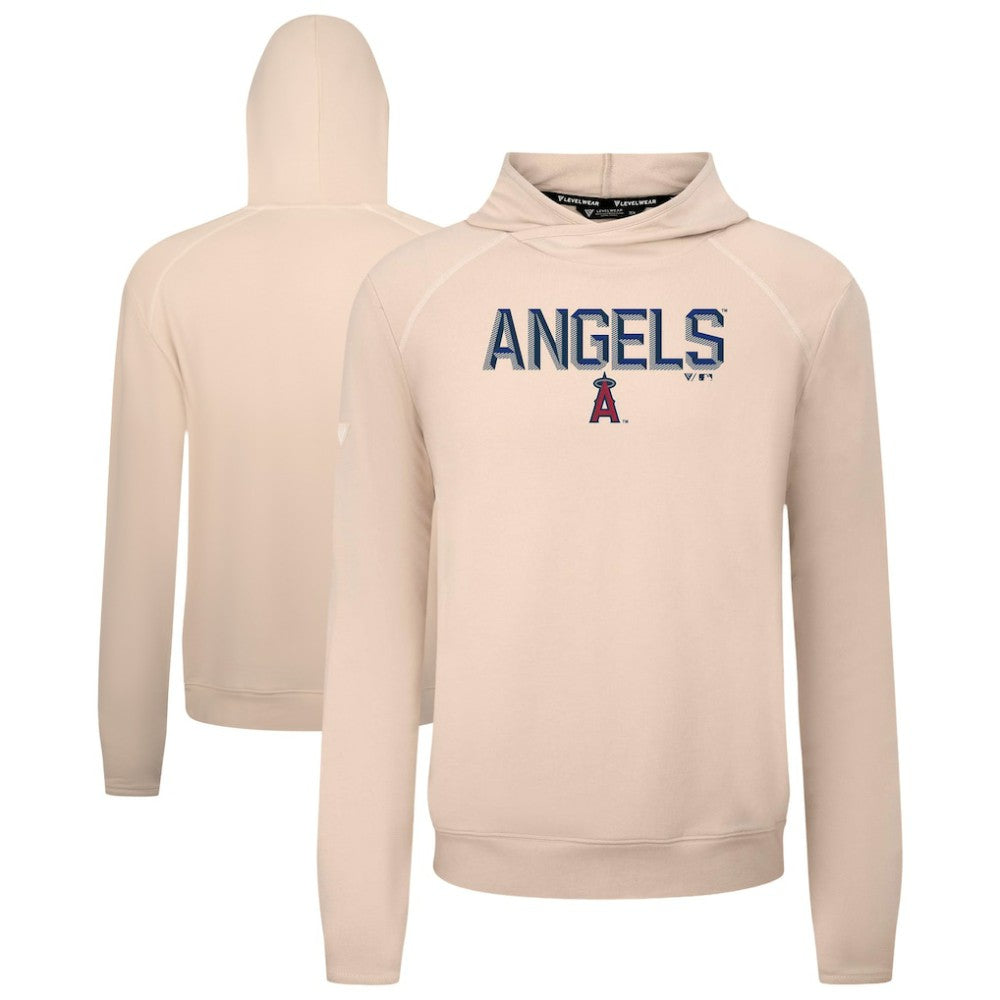Los Angeles Angels Levelwear Mandate Carve Tri-Blend Hoodie - Khaki