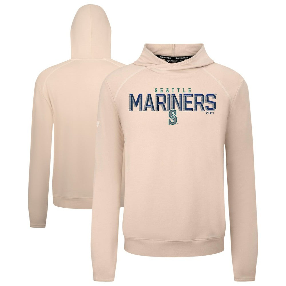 Seattle Mariners Levelwear Mandate Carve Tri-Blend Hoodie - Khaki