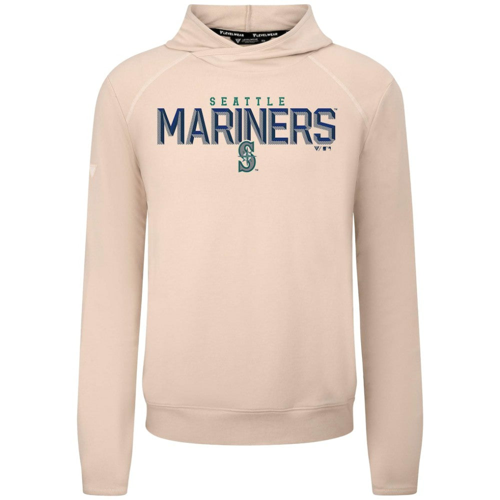 Seattle Mariners Levelwear Mandate Carve Tri-Blend Hoodie - Khaki
