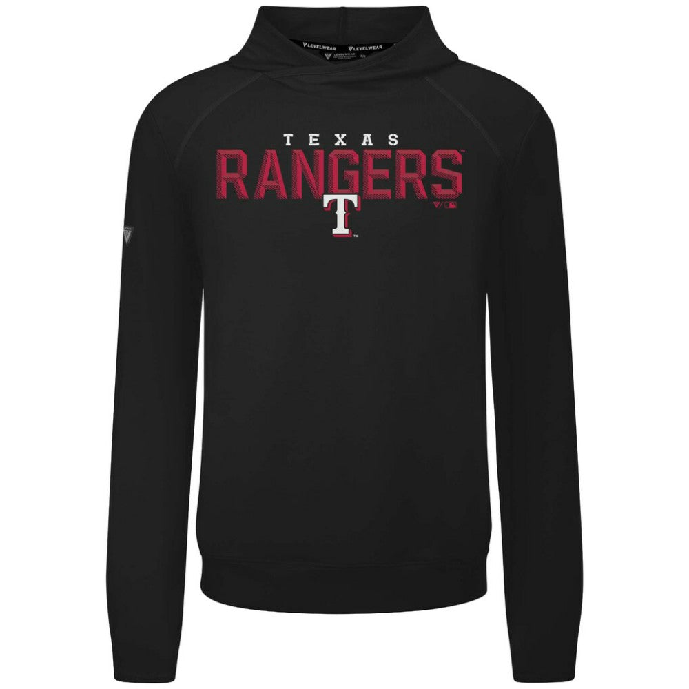 Texas Rangers Levelwear Mandate Carve Tri-Blend Hoodie - Black