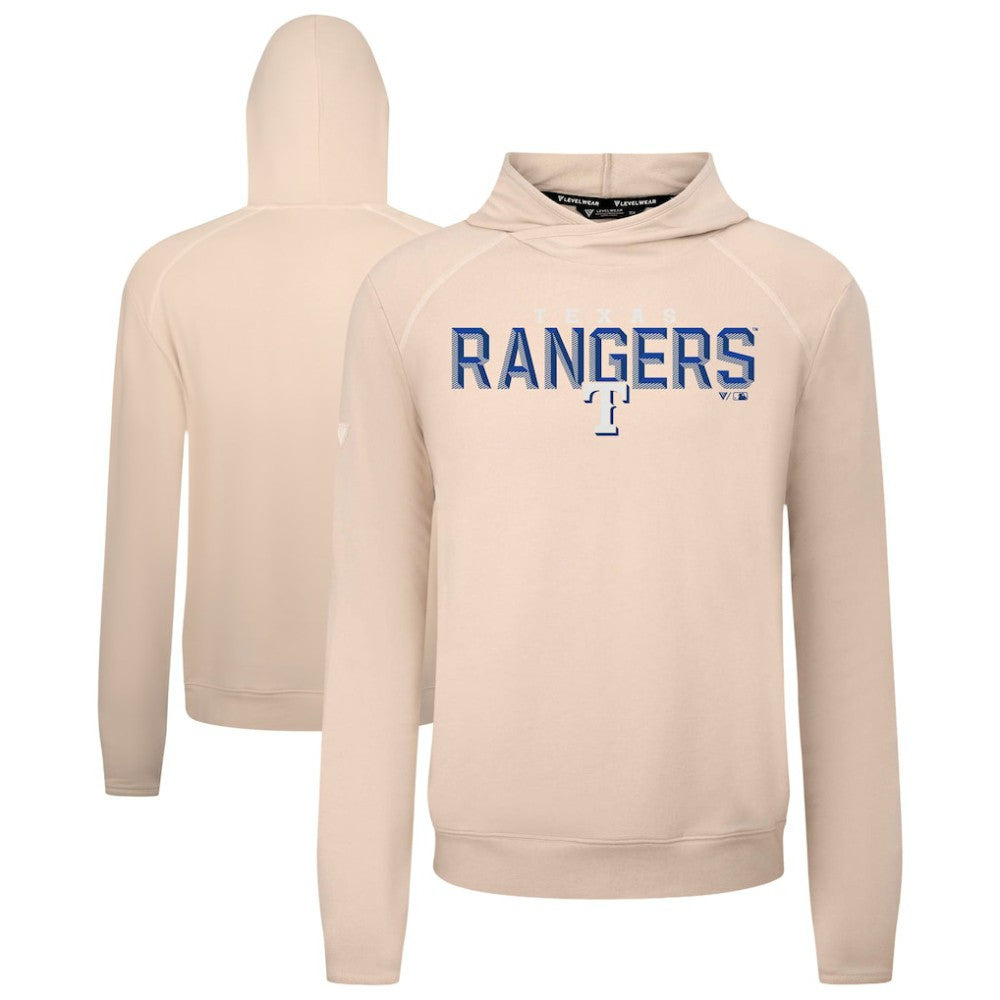 Texas Rangers Levelwear Mandate Carve Tri-Blend Hoodie - Khaki