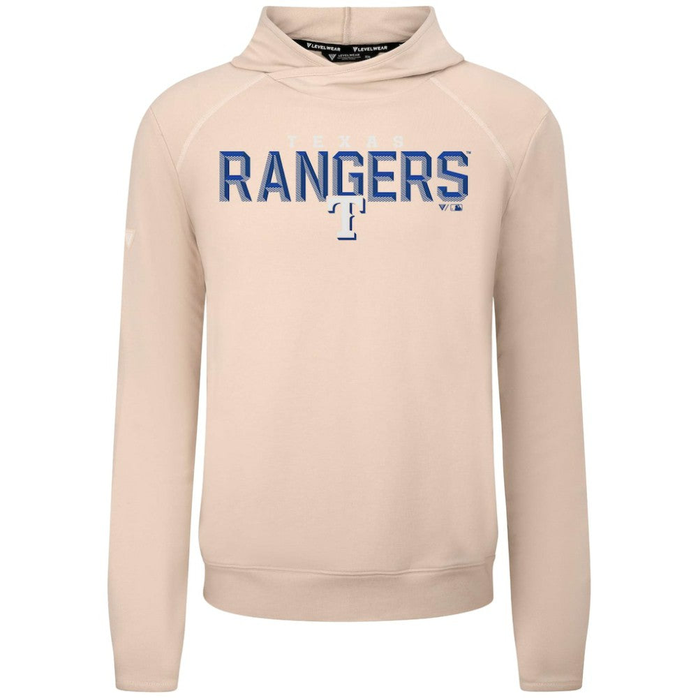 Texas Rangers Levelwear Mandate Carve Tri-Blend Hoodie - Khaki