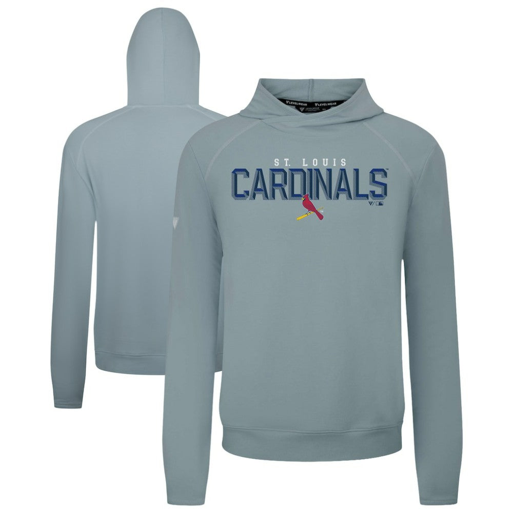 St. Louis Cardinals Levelwear Mandate Carve Tri-Blend Hoodie - Gray