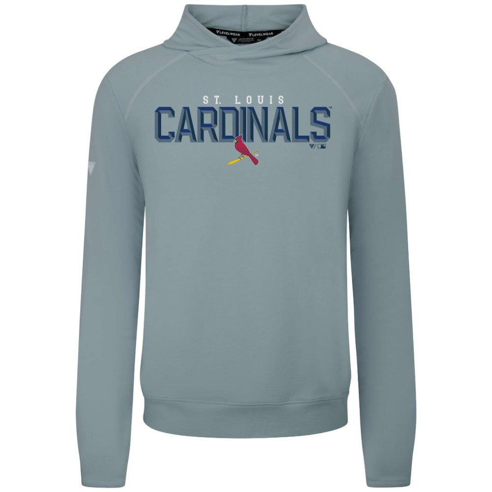 St. Louis Cardinals Levelwear Mandate Carve Tri-Blend Hoodie - Gray